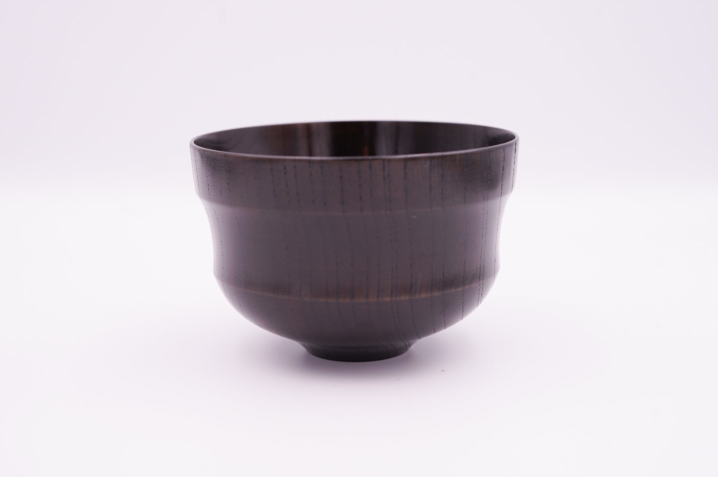 山中漆器 欅3.6お多福椀 神代すり|Yamanaka Lacquerware Zelkova Bowl "Keyaki 3.6 Otafuku Wan Black"