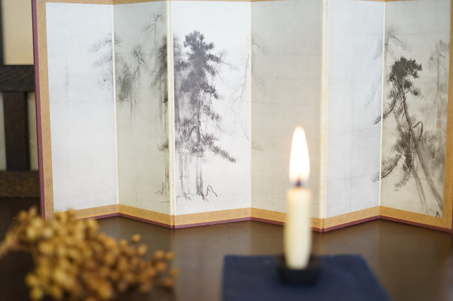 和ろうそく ろうそく等伯 6号2本入り | "Roseau Tohaku" Japanese Haze Candle ( 2pieces )