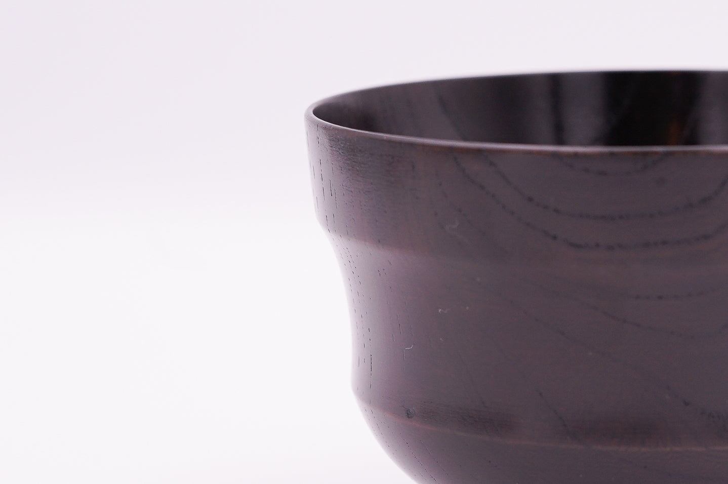 山中漆器 欅3.6お多福椀 神代すり|Yamanaka Lacquerware Zelkova Bowl "Keyaki 3.6 Otafuku Wan Black"