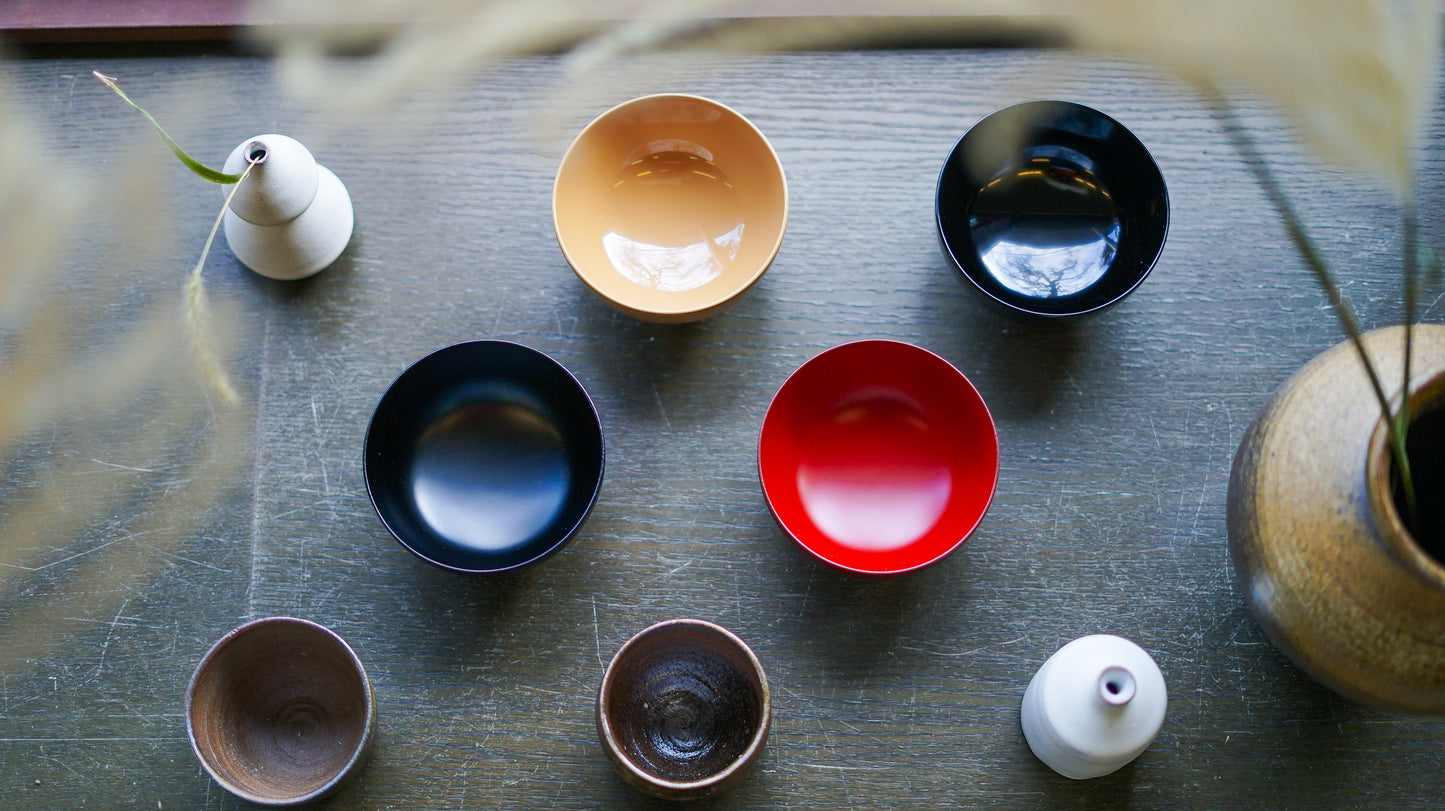 越前漆器 和紙塗り椀 赤 | Echizen Lacquerware Washi Nuri Bowl