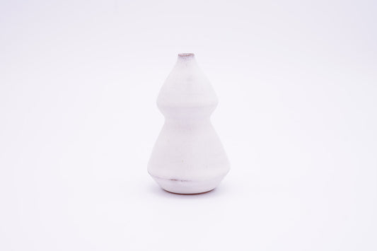 越前焼　雪釉一輪挿｜Echizen Ware "Snow White Glazed Bud Vase"