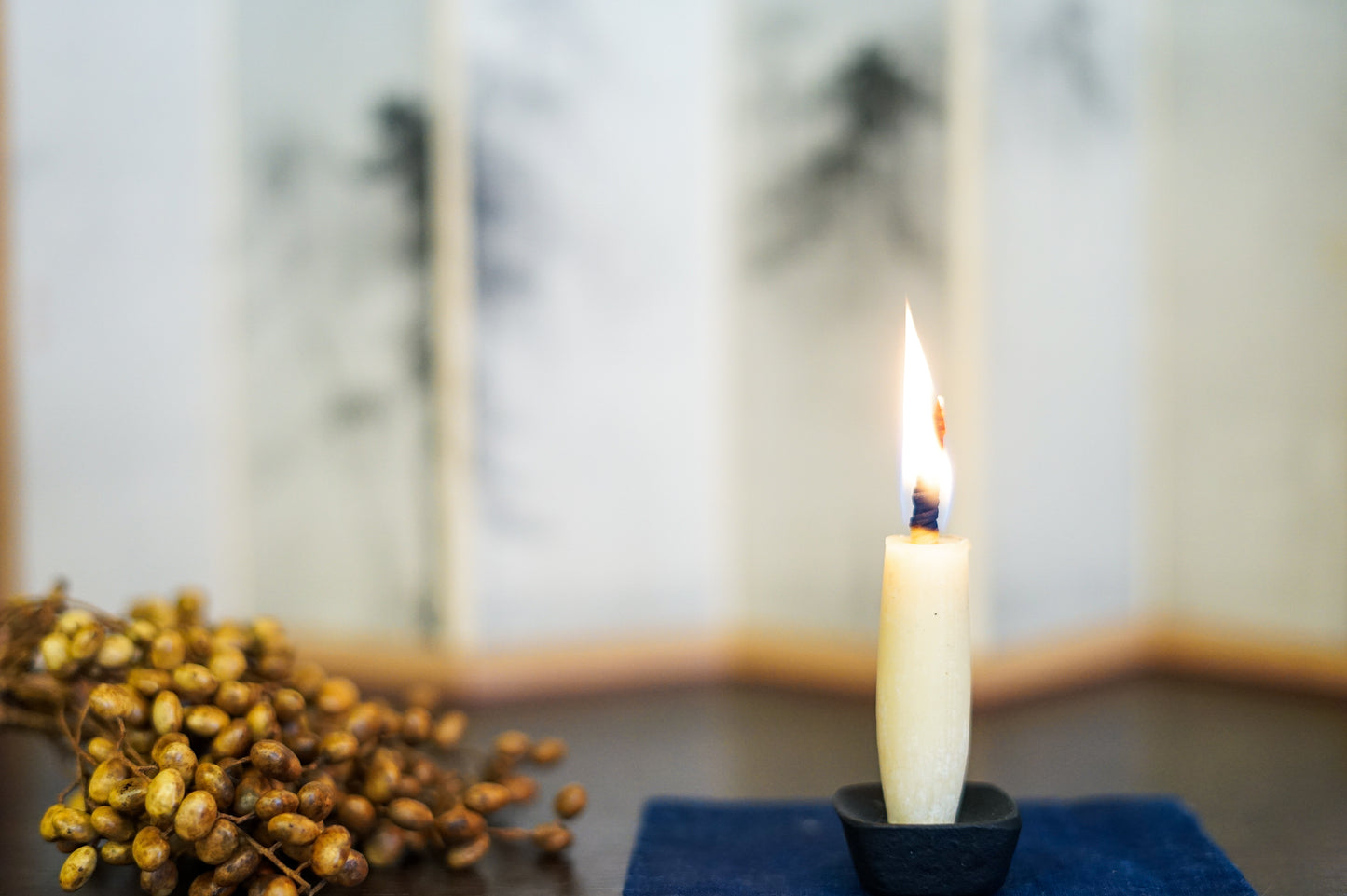 和ろうそく　ろうそく等伯　6号2本入り | "Roseau Tohaku" Japanese Haze Candle ( 2pieces )