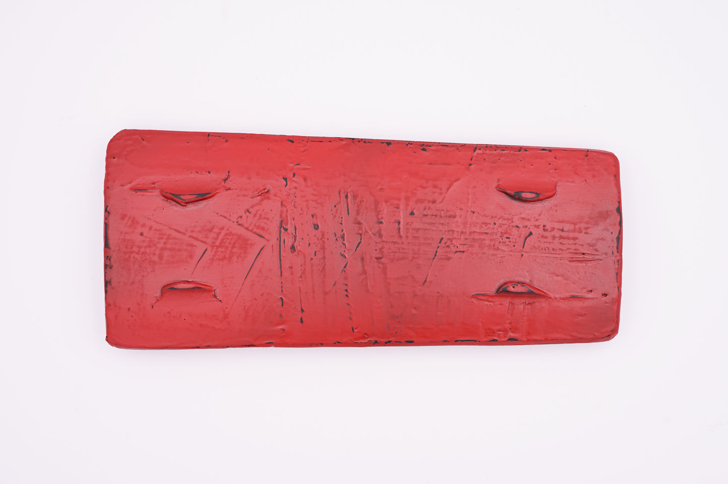 山中漆器　漆桶の盛皿　根来（赤）｜Yamanaka Lacquerware Plate made from upcycled Urushi Barrel