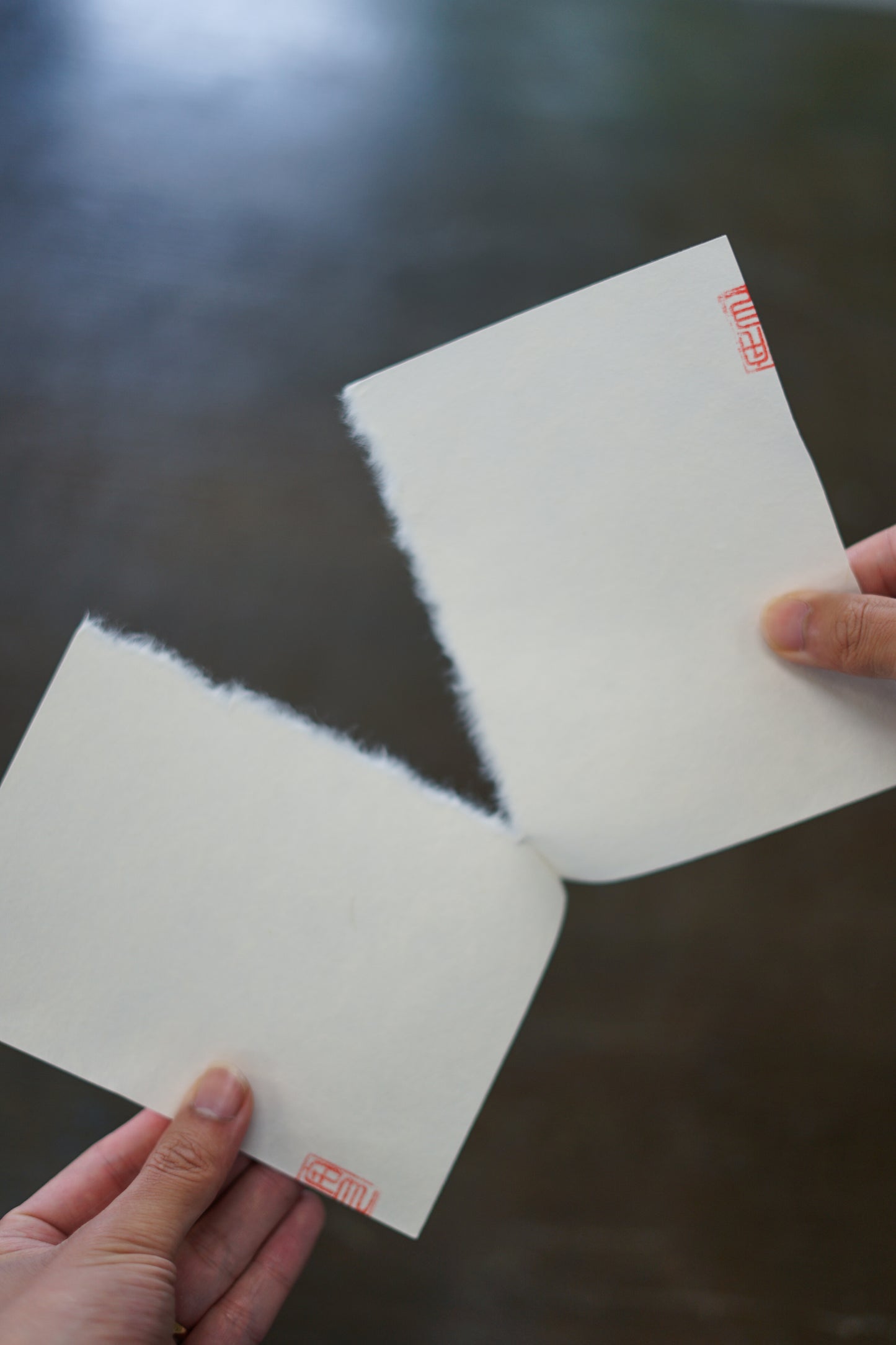 和紙千切りメッセージカード「越前雲肌麻紙」 | Echizen Japanese Paper CHIGIRI Message Cards "Kumohada Mashi"