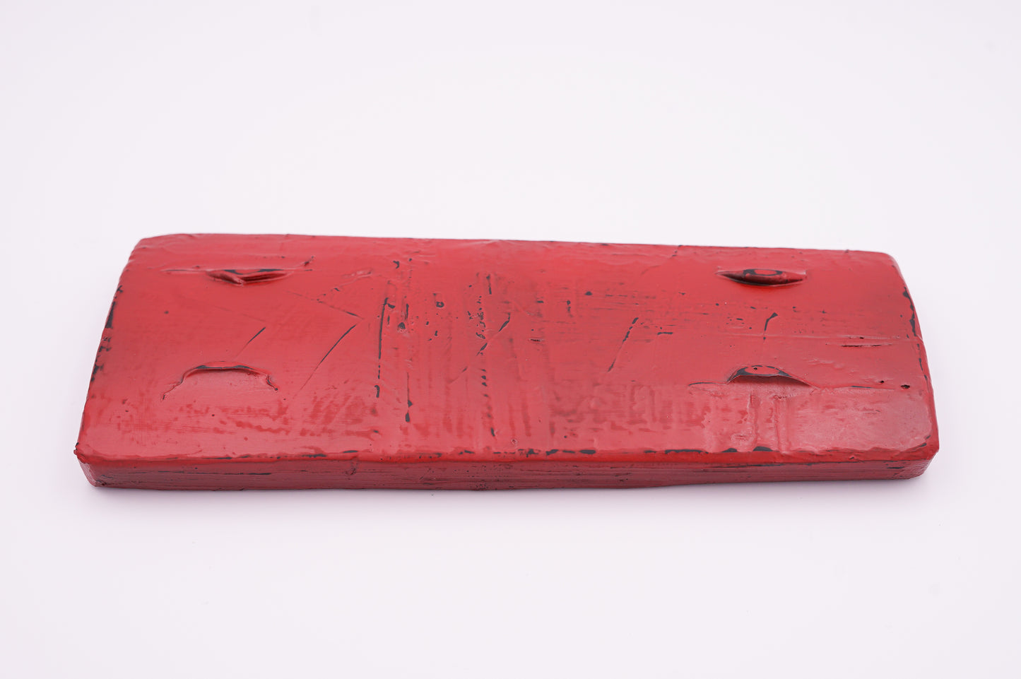 山中漆器　漆桶の盛皿　根来（赤）｜Yamanaka Lacquerware Plate made from upcycled Urushi Barrel