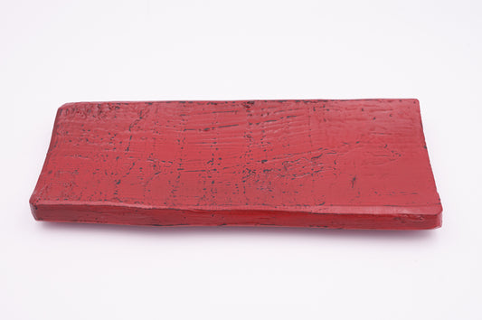 山中漆器　漆桶の盛皿　根来（赤）｜Yamanaka Lacquerware Plate made from upcycled Urushi Barrel