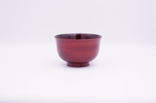 山中漆器　桜3.4百合椀　茜すり｜Yamanaka Lacquerware Sakura Bowl "Sakura 3.4 Yuri Wan Red"