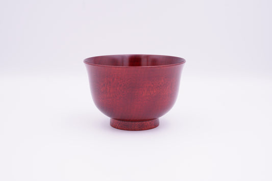 山中漆器　桜3.7百合椀　茜すり｜Yamanaka Lacquerware Sakura Bowl "Sakura 3.7 Yuri Wan Red"