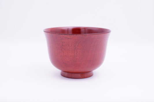 山中漆器　桜4.0百合椀　茜すり｜Yamanaka Lacquerware Sakura Bowl "Sakura 4.0 Yuri Wan Red"